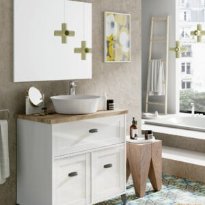 Pack muebles de baño Sintra blanco brillo lavabo pedestal (mueble +  columna)