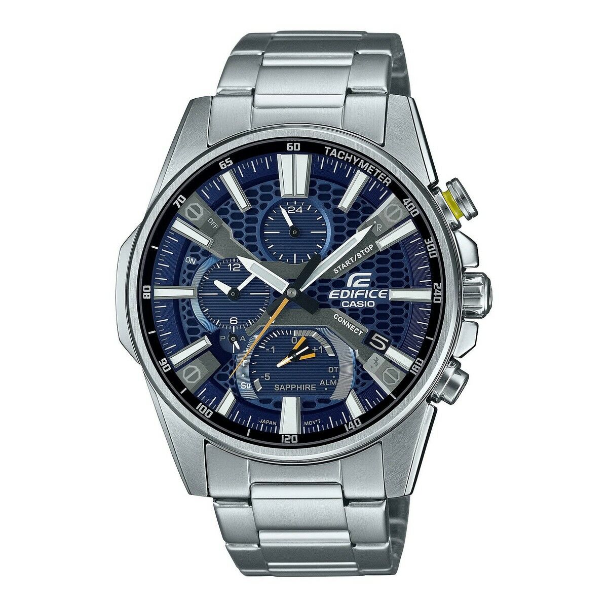 Casio EFV-530D-2AVCF Edifice Reloj analógico de cuarzo plateado para  hombre, Plateado/Azul, Cronógrafo