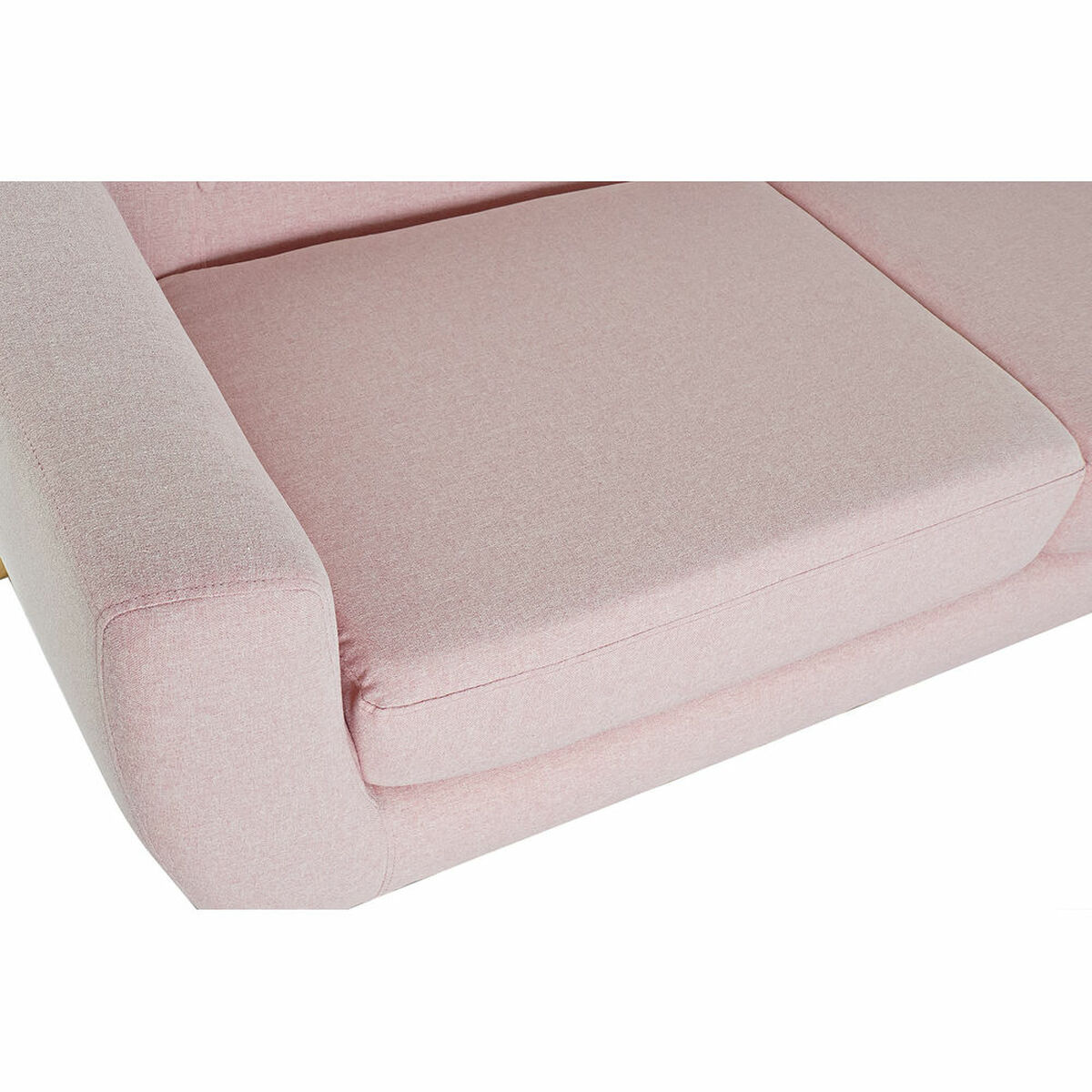 Sofá de 3 Plazas DKD Home Decor Poliéster Madera de caucho Rosa claro (172 x  80 x 81 cm) – Grupo Lampier