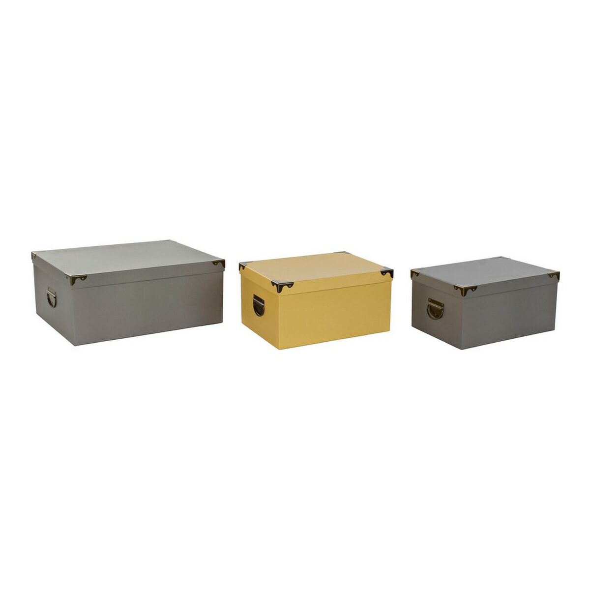 Caja para Infusiones DKD Home Decor Cristal Metal MDF (24 x 24 x 6,5 cm) (2  Unidades)